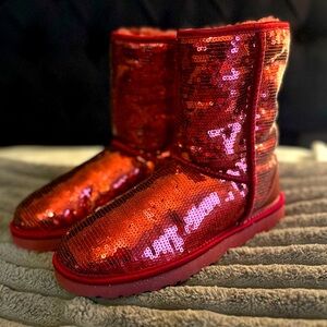 NEW Women’s 10 Red Sequin UGG Boots